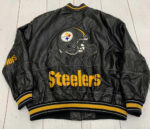 Mirage Nfl Usa Varsity Leather Jacket Pittsburgh Steelers -   Norway