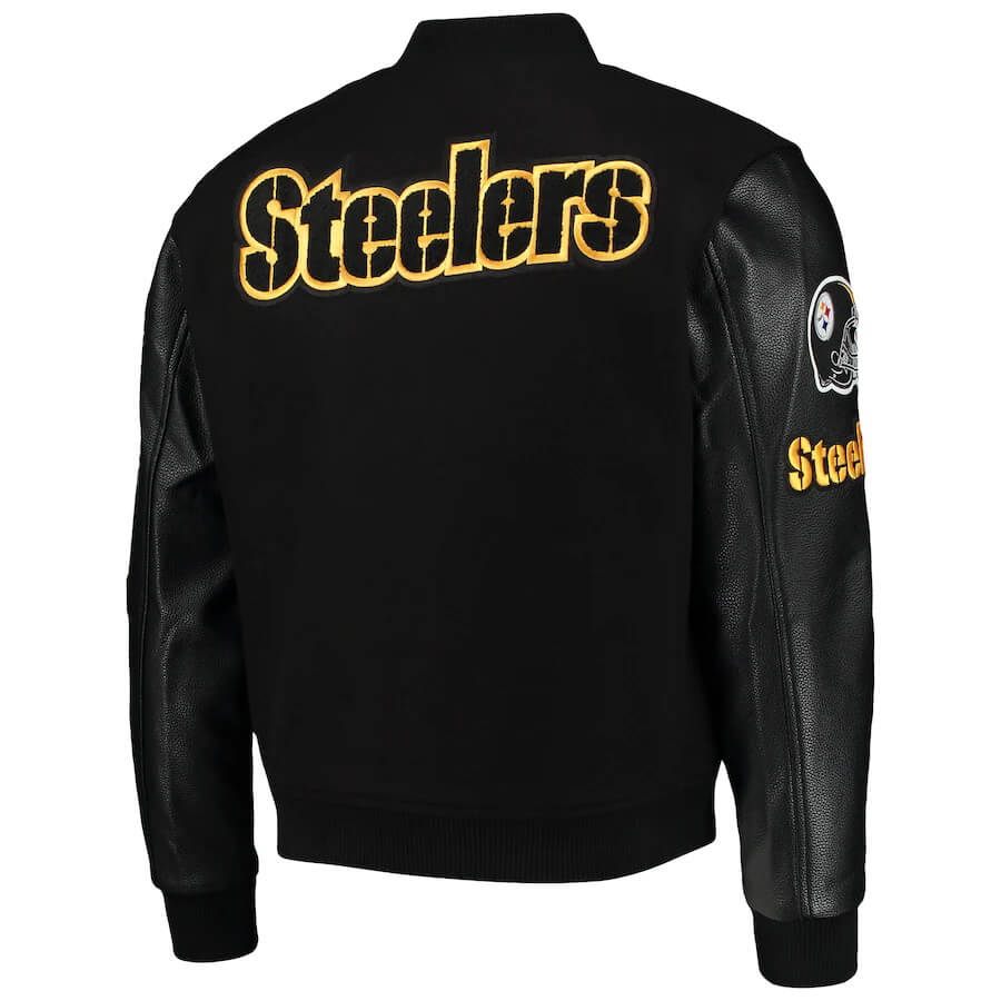 PITTSBURGH STEELERS RETRO CLASSIC RIB WOOL VARSITY JACKET