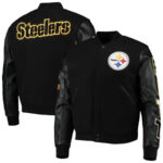 NFL Pittsburgh Steelers Black Varsity Jacket