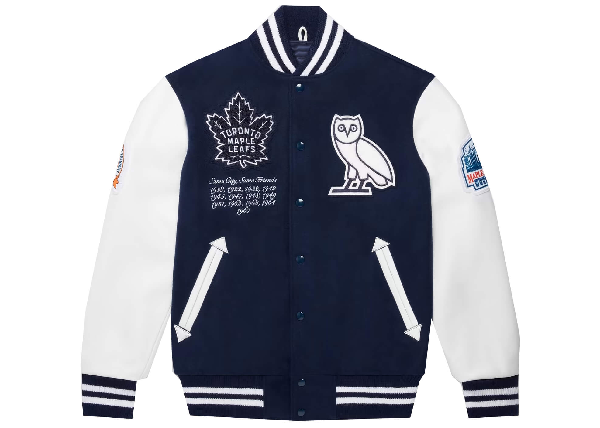 Varsity Toronto Maple Leafs Navy Blue Wool Jacket