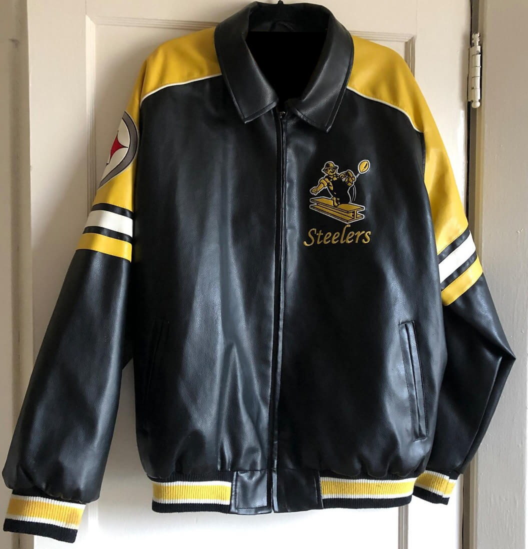 Bkack Avirex Track Field Leather jacket Classic Vintage sz Small