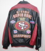 49ers New 5 Time Super Bowl Champions Red/White Varsity jacket 3XL