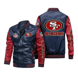 NFL San Francisco 49ers Logo 4 Black Brown Leather Jacket For Fans -  Freedomdesign