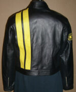 Vintage Ford GT Black And Yellow Leather Jacket