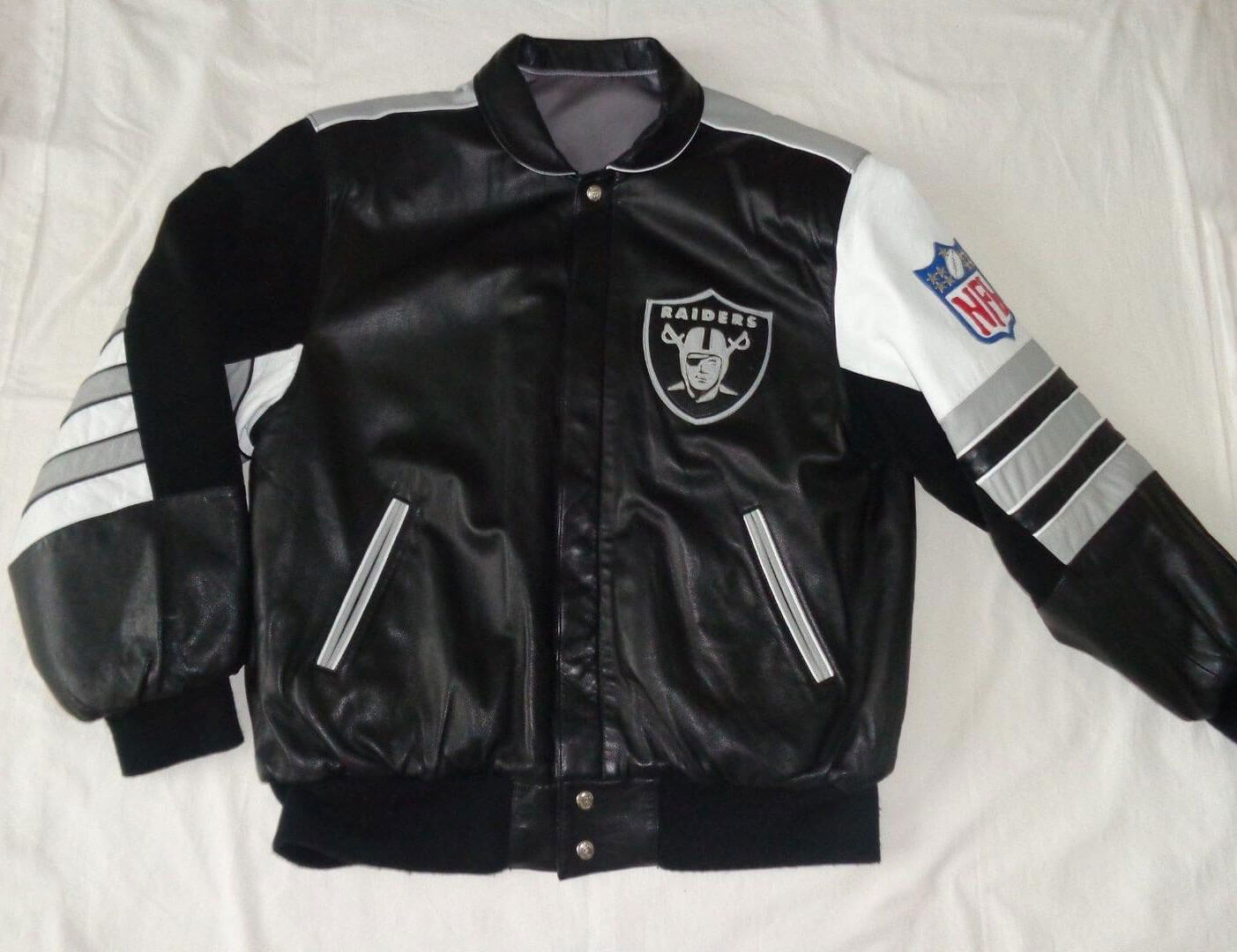 Vintage Jeff Hamilton Las Vegas Raiders Leather Jacket