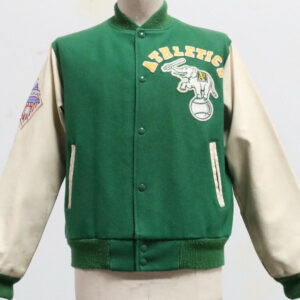 Oakland Athletics Starter The Captain II Full-Zip Varsity Jacket - Green