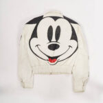 Vintage Mickey Mouse Disney White Leather Jacket