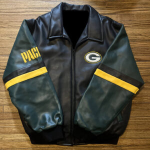 Forest Green Bay Packers Varsity NFL Jacket By Spinespark