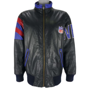 Vintage NFL Zip-Up Leather Jacket