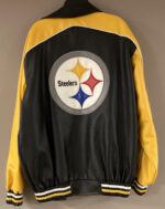 Vtg Football Team Pittsburgh Steelers Leather Jacket