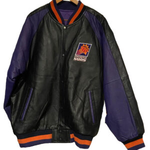 Black White Phoenix Suns NBA Varsity Jacket - Maker of Jacket