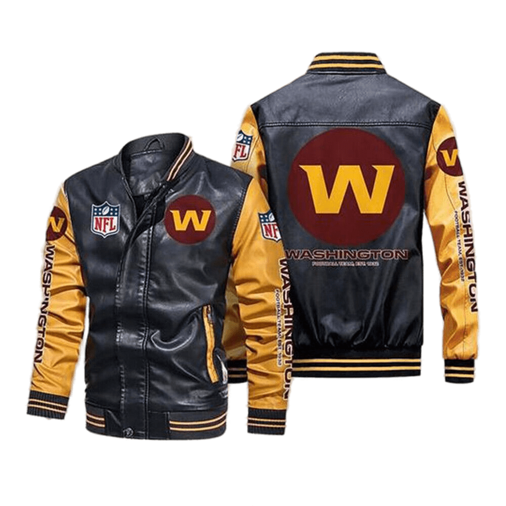 Washington Commanders Black & Yellow Jacket - rleatherjackets