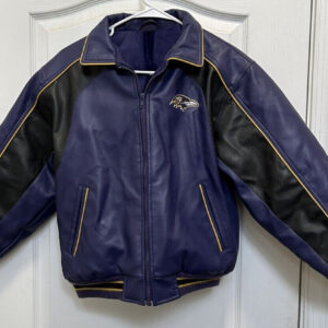 Baltimore Ravens Purple And Black Leather Jacket