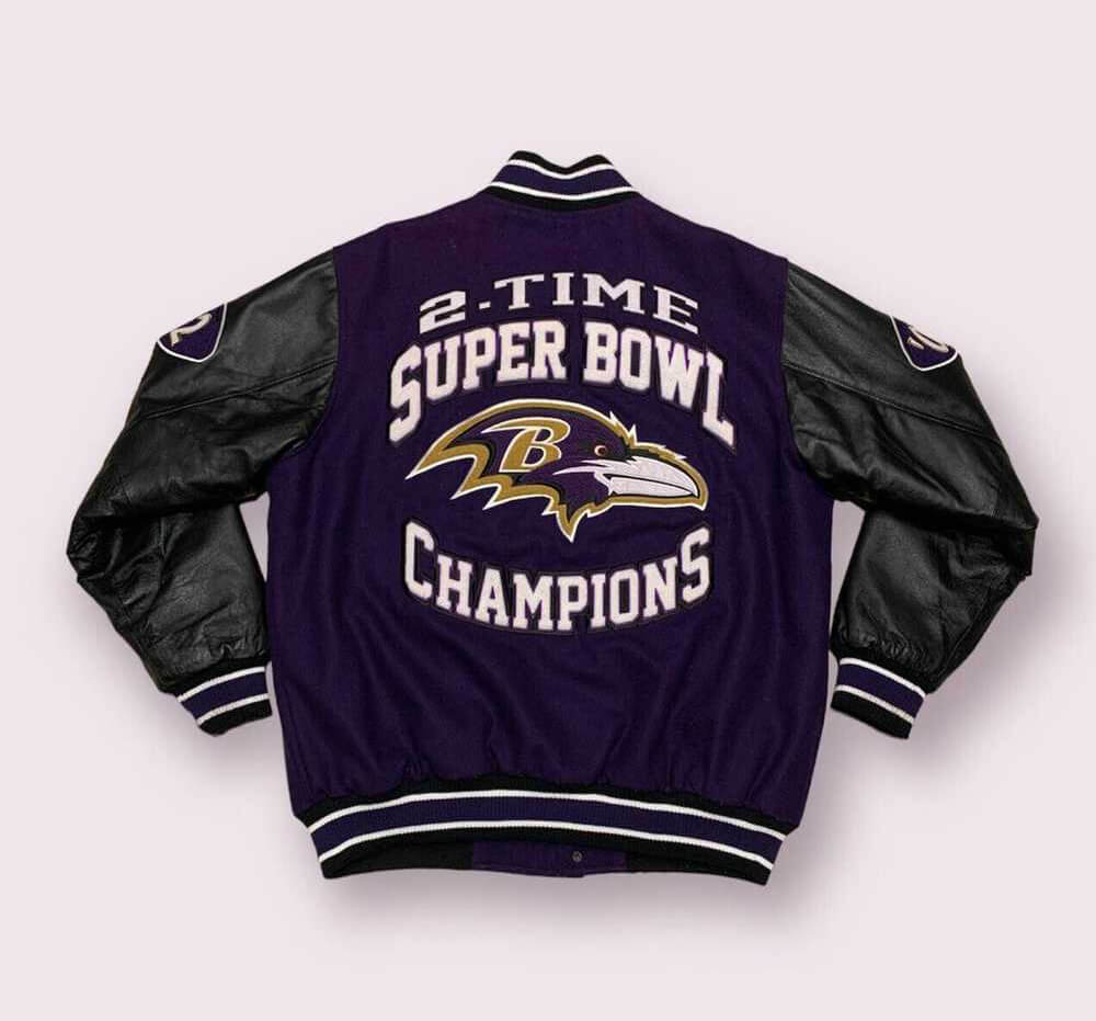 Maker of Jacket NFL Baltimore Ravens Super Bowl XXXV Varsity