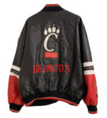 Cincinnati Bearcats Tricolor Leather Jacket