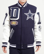 Maker of Jacket NFL Dallas Cowboys Pink White Varsity Baseball