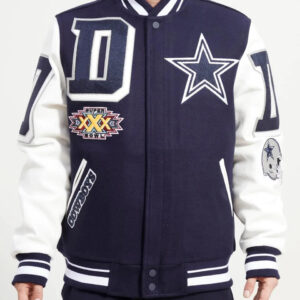 Dallas Cowboys Retro Classic Varsity Cream Jacket