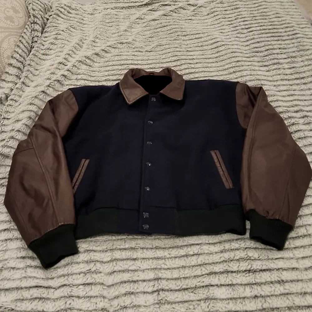 Hard Rock Quilted Bomber Jacket Navy