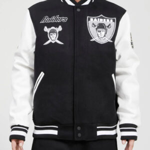 Pro Standard Las Vegas Raiders Satin Varsity Jacket Black/Grey