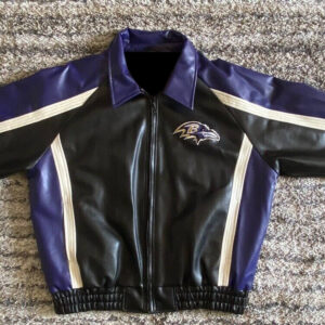 NFL Team Baltimore Ravens Football Leather Jacket