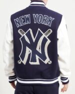 Navy White New York Yankees Varsity Jacket
