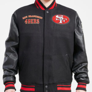 NFL San Francisco 49ers Logo 4 Black Brown Leather Jacket For Fans -  Freedomdesign