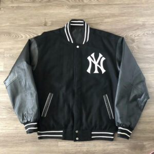 Maker of Jacket Fashion Jackets New York Yankees Block Red Black MLB Leather