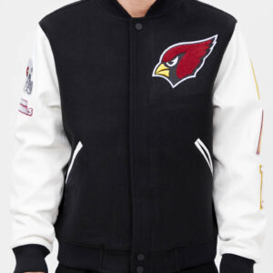 Arizona Cardinals NFL Black And White Varsity Jacket