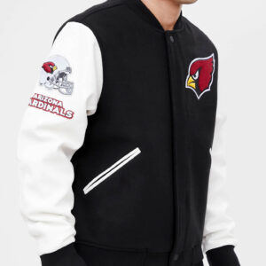 Arizona Cardinals NFL Black And White Varsity Jacket