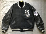 Black MLB Team Chicago White Sox Varsity Jacket.