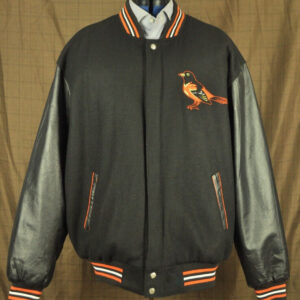 Baltimore Orioles 70's Bomber Black Jacket