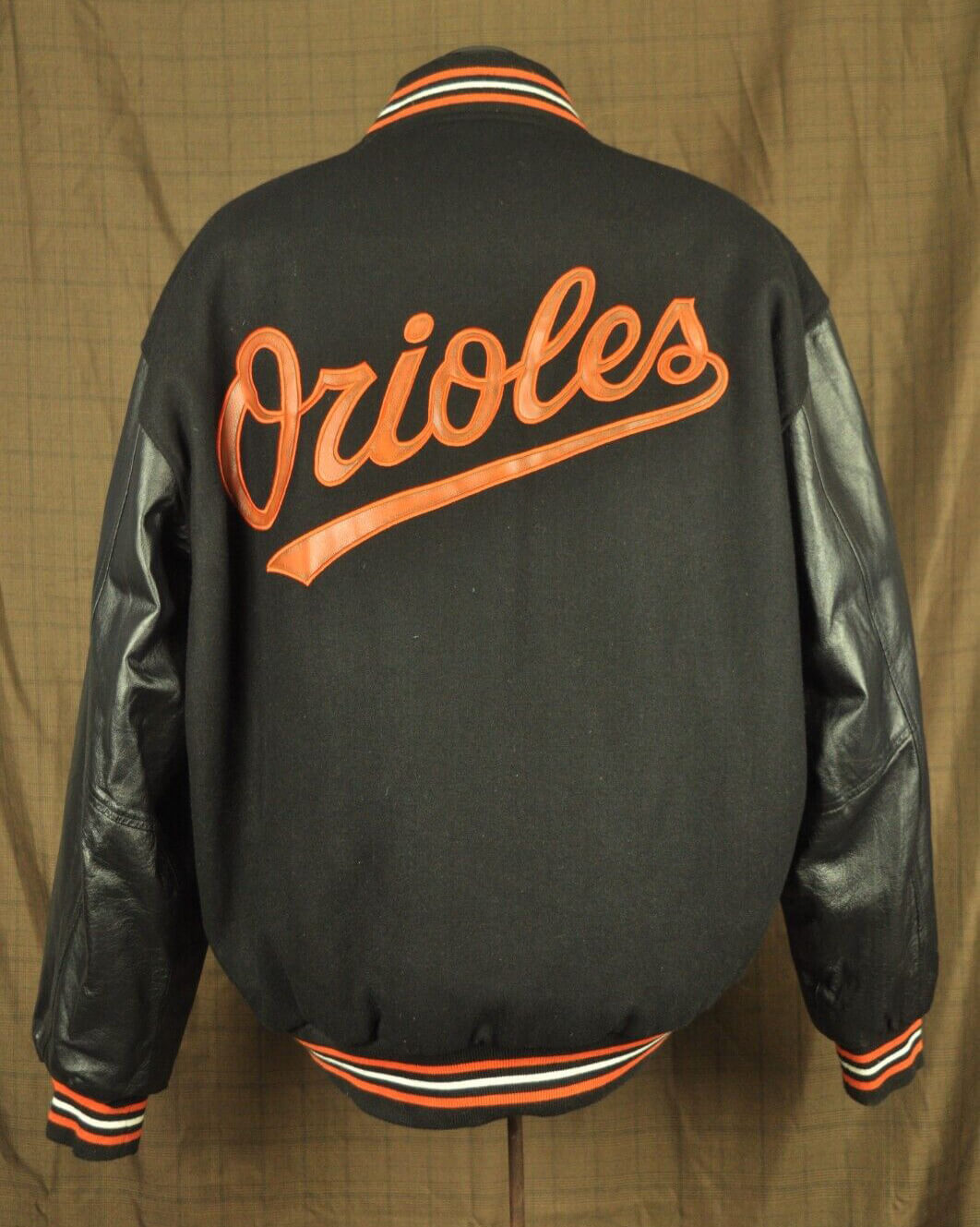 Baltimore Orioles Black And White Bomber Varsity Jacket