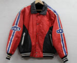 Lady Liberty USA Michael Hobon Leather Bomber Jacket