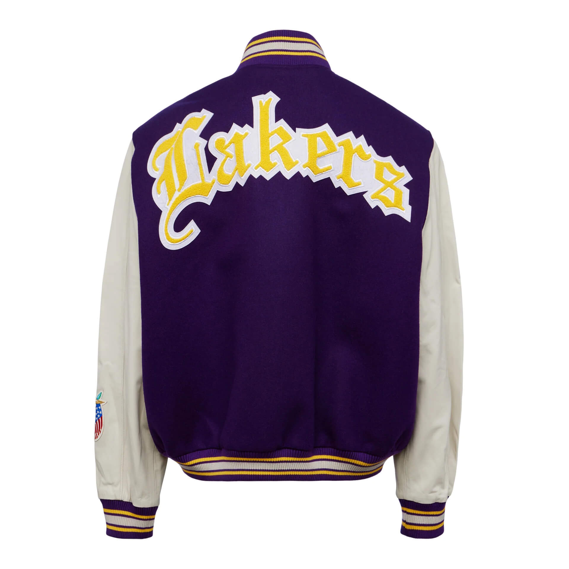 NBA La Lakers Black and White Varsity Jacket