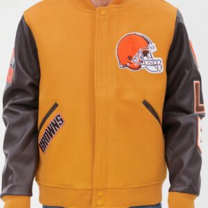 Bomber Varsity Black Cleveland Browns Wool Jacket - Jacket Makers