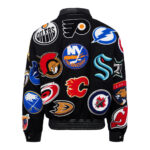 NHL Collage Black Jeff Hamilton Wool Jacket