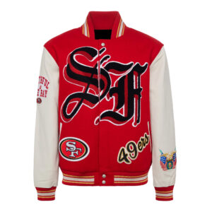 49ERS Varsity Jacket - Red/White