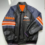 Vintage Denver Broncos NFL Leather Jacket