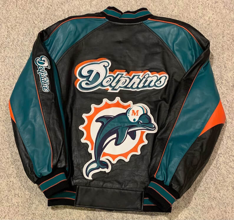 G-III Carl Banks Miami Dolphins NFL Leather Jacket - Maker of Jacket