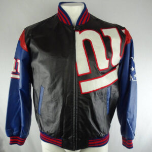 Vintage NY Giants Football Leather Jacket - Maker of Jacket