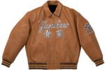 Supreme NY Yankees Brown Leather Varsity Jacket
