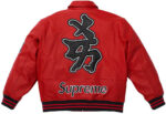 Supreme NY Yankees Red Leather Varsity Jacket