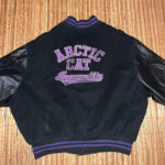 Vintage Arctic Cat Bounty Hunter Black Varsity Jacket