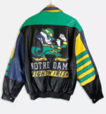 Vtg Jeff Hamilton Notre Dame Fightin' Irish Leather Jacket
