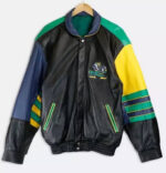 Vtg Jeff Hamilton Notre Dame Fightin' Irish Leather Jacket