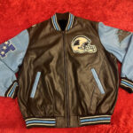 Carolina Panthers Black And Blue Leather Jacket