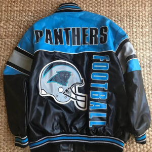 Carolina Panthers Logo NFL Leather Jacket For Men And Women - Freedomdesign