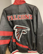 NFL Atlanta Falcons Black And Red Leather Jacket