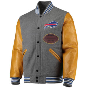 Maker of Jacket Black Leather Jackets Vintage NFL Buffalo Bills