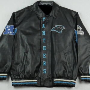 Vintage Carolina Panthers G-III Bomber Jacket Size XL Black Insulated Y2K NFL